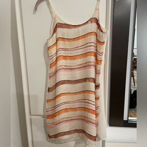 Silk dress with beaded detail